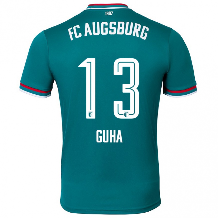 Kinder Felix Guha #13 Dunkelgrün Auswärtstrikot Trikot 2024/25 T-Shirt