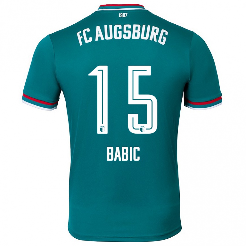 Kinder David Babic #15 Dunkelgrün Auswärtstrikot Trikot 2024/25 T-Shirt