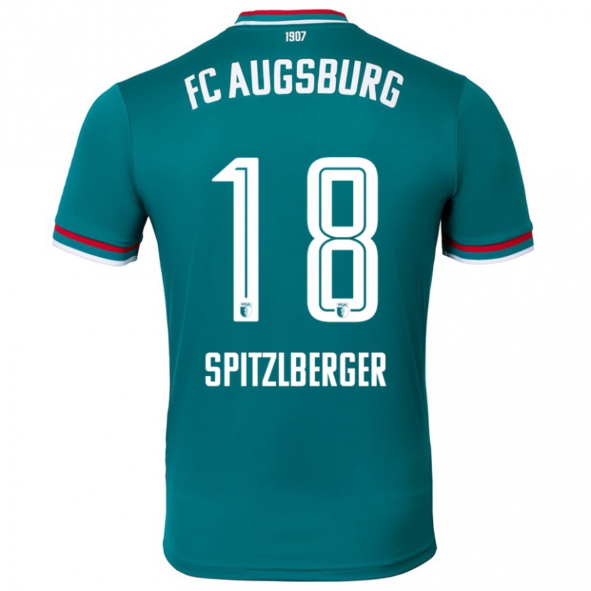 Kinder Jordan Spitzlberger #18 Dunkelgrün Auswärtstrikot Trikot 2024/25 T-Shirt