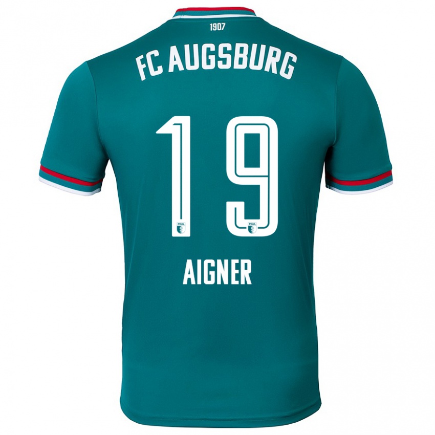 Kinder Lukas Aigner #19 Dunkelgrün Auswärtstrikot Trikot 2024/25 T-Shirt