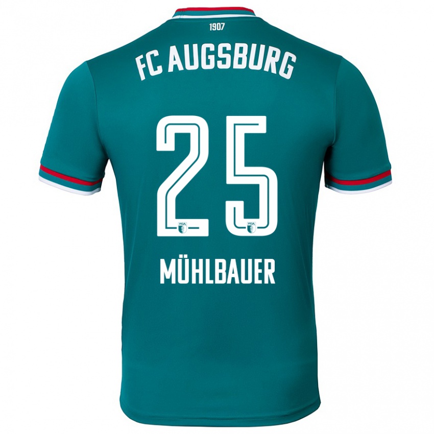 Kinder Simon Mühlbauer #25 Dunkelgrün Auswärtstrikot Trikot 2024/25 T-Shirt