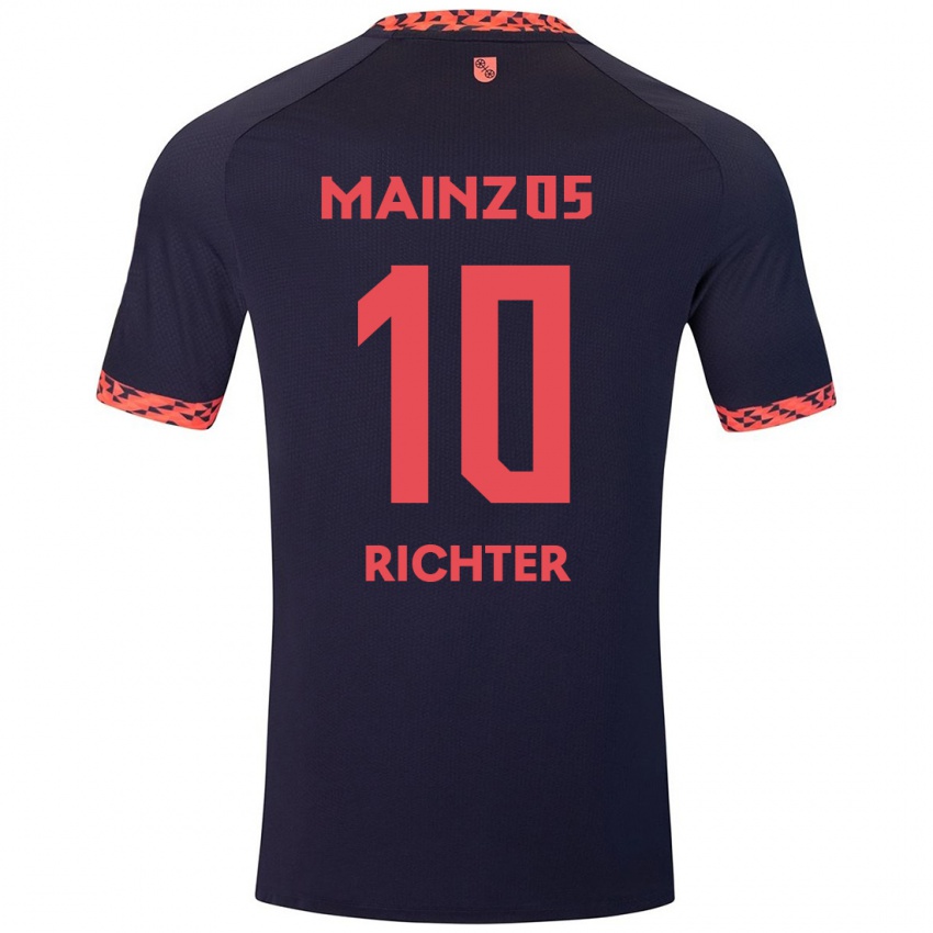 Kinder Marco Richter #10 Blau Korallenrot Auswärtstrikot Trikot 2024/25 T-Shirt