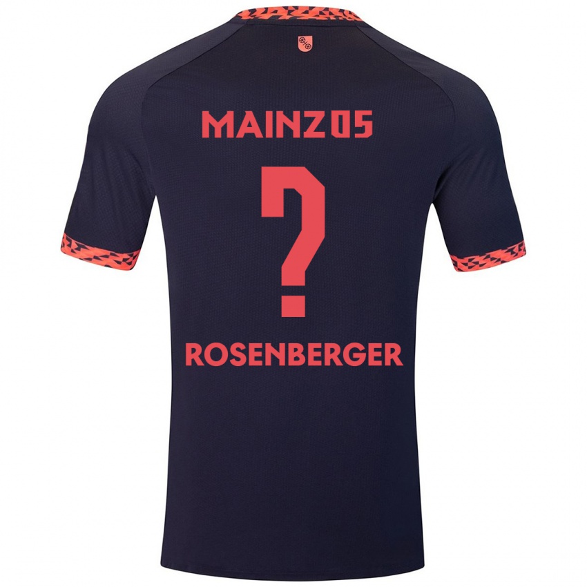 Kinder Chris Rosenberger #0 Blau Korallenrot Auswärtstrikot Trikot 2024/25 T-Shirt