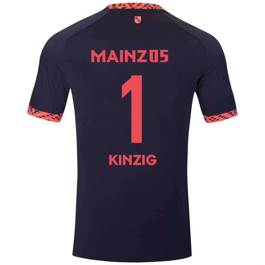 Kinder Maximilian Kinzig #1 Blau Korallenrot Auswärtstrikot Trikot 2024/25 T-Shirt