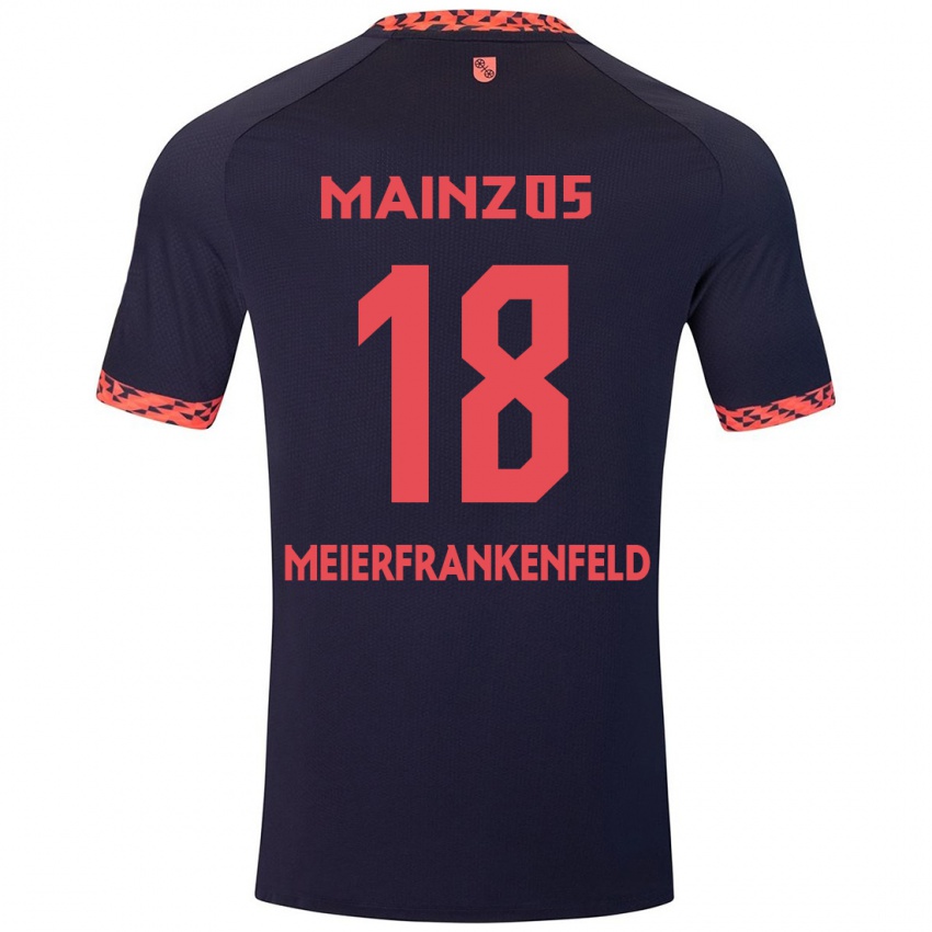 Kinder Jana Meierfrankenfeld #18 Blau Korallenrot Auswärtstrikot Trikot 2024/25 T-Shirt