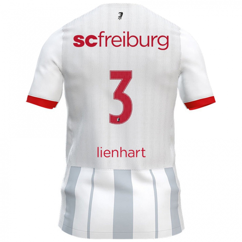 Kinder Philipp Lienhart #3 Weiß Grau Auswärtstrikot Trikot 2024/25 T-Shirt