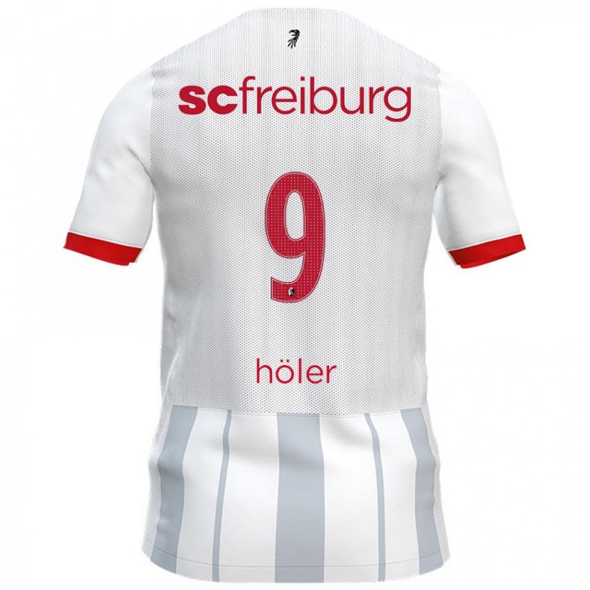 Kinder Lucas Höler #9 Weiß Grau Auswärtstrikot Trikot 2024/25 T-Shirt