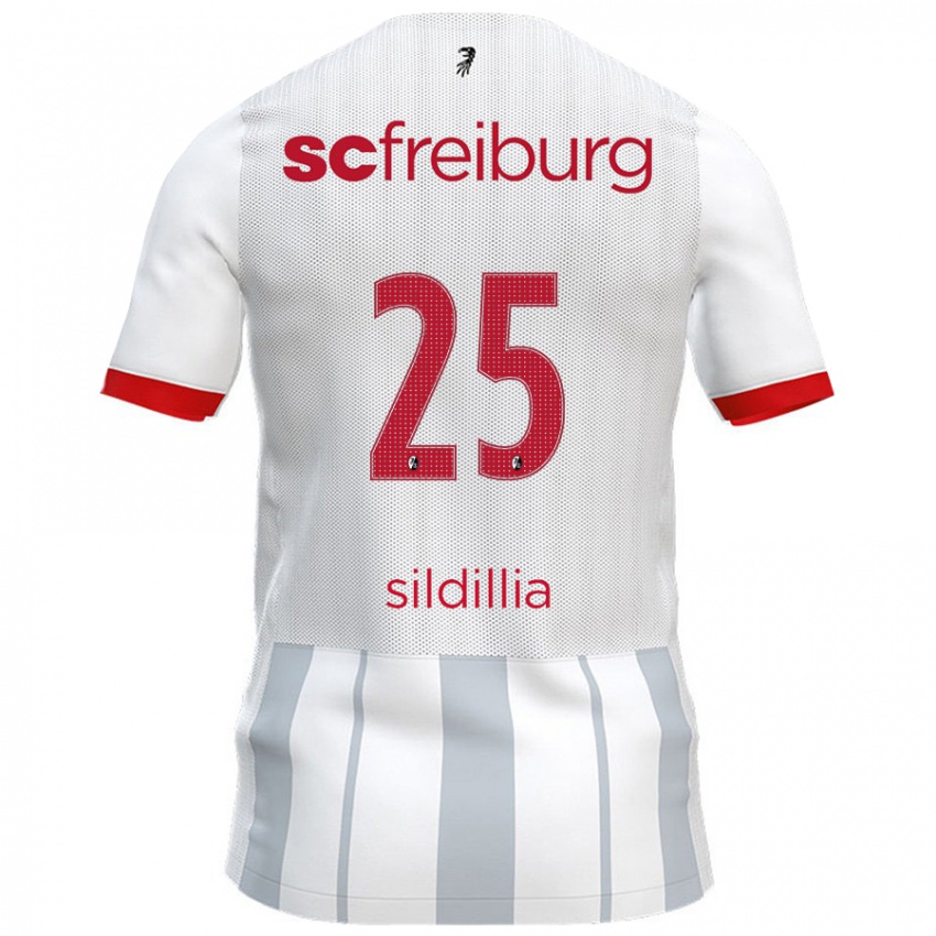 Kinder Kiliann Sildillia #25 Weiß Grau Auswärtstrikot Trikot 2024/25 T-Shirt