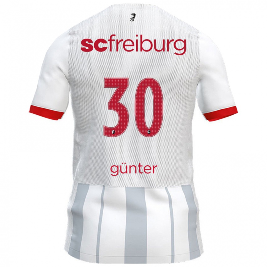 Kinder Christian Günter #30 Weiß Grau Auswärtstrikot Trikot 2024/25 T-Shirt