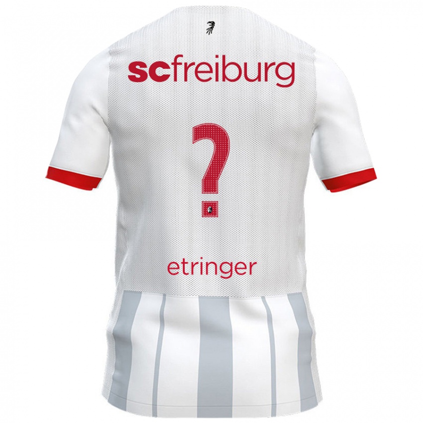 Kinder Elias Etringer #0 Weiß Grau Auswärtstrikot Trikot 2024/25 T-Shirt