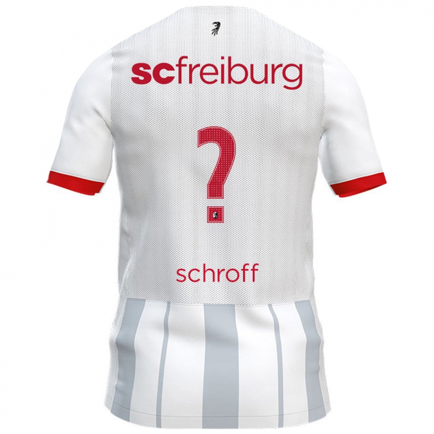 Kinder Matteo Schroff #0 Weiß Grau Auswärtstrikot Trikot 2024/25 T-Shirt