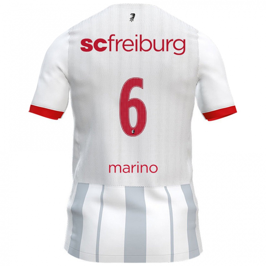 Kinder Luca Marino #6 Weiß Grau Auswärtstrikot Trikot 2024/25 T-Shirt