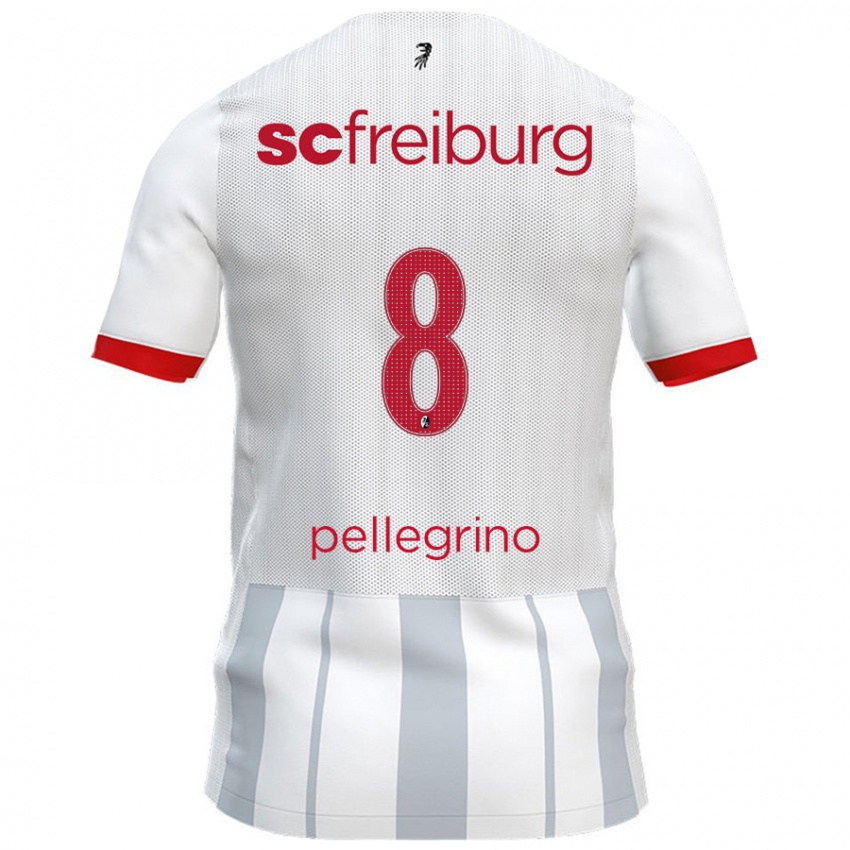 Kinder Gabriel Pellegrino #8 Weiß Grau Auswärtstrikot Trikot 2024/25 T-Shirt