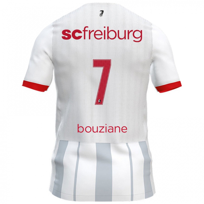 Kinder Chiara Bouziane #7 Weiß Grau Auswärtstrikot Trikot 2024/25 T-Shirt