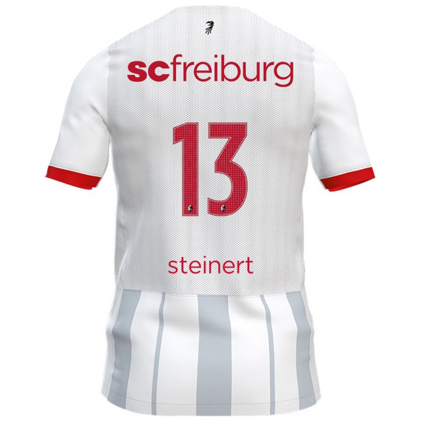 Kinder Judith Steinert #13 Weiß Grau Auswärtstrikot Trikot 2024/25 T-Shirt