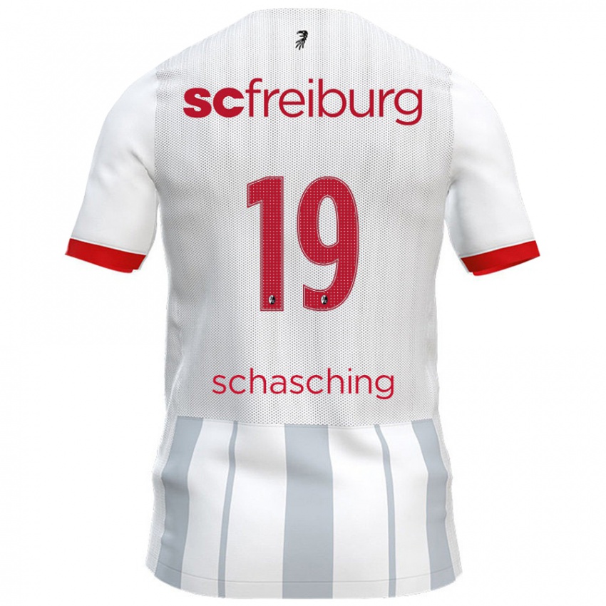 Kinder Annabel Schasching #19 Weiß Grau Auswärtstrikot Trikot 2024/25 T-Shirt