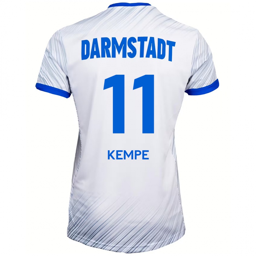 Kinder Tobias Kempe #11 Weiß Blau Auswärtstrikot Trikot 2024/25 T-Shirt