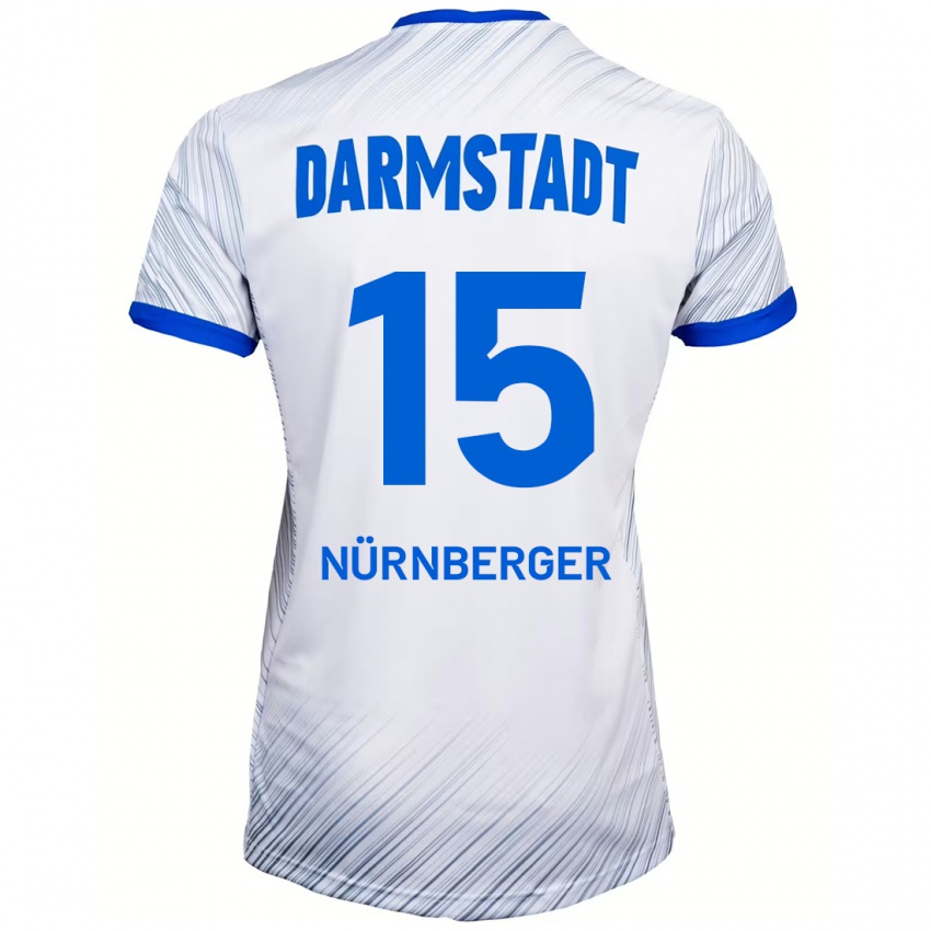 Kinder Fabian Nürnberger #15 Weiß Blau Auswärtstrikot Trikot 2024/25 T-Shirt