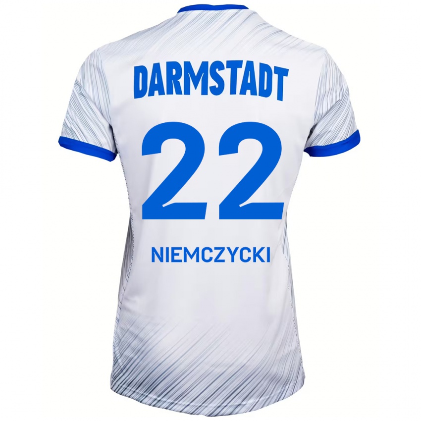 Kinder Karol Niemczycki #22 Weiß Blau Auswärtstrikot Trikot 2024/25 T-Shirt