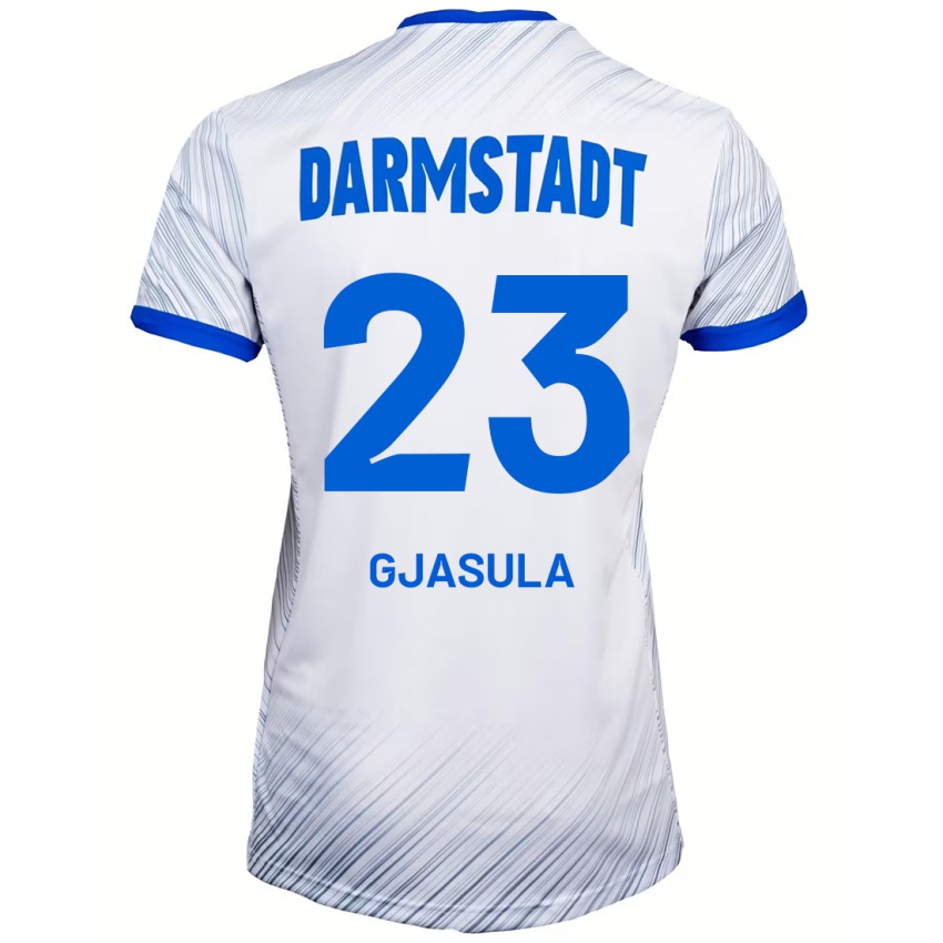 Kinder Klaus Gjasula #23 Weiß Blau Auswärtstrikot Trikot 2024/25 T-Shirt