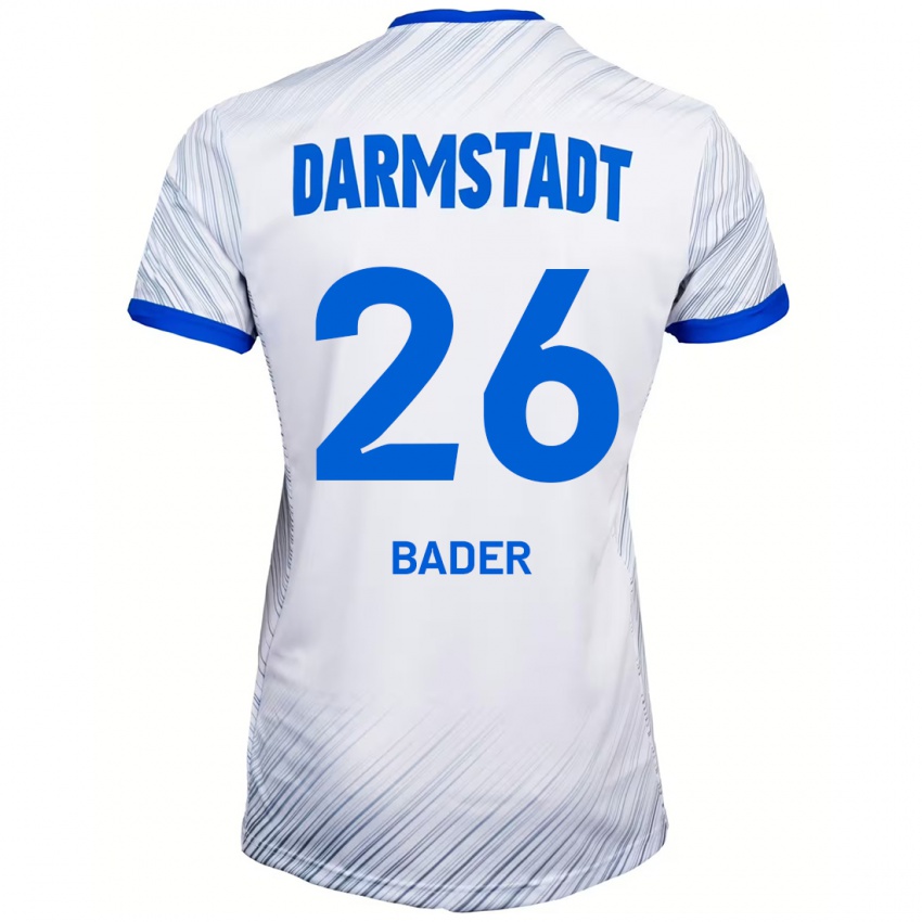 Kinder Matthias Bader #26 Weiß Blau Auswärtstrikot Trikot 2024/25 T-Shirt