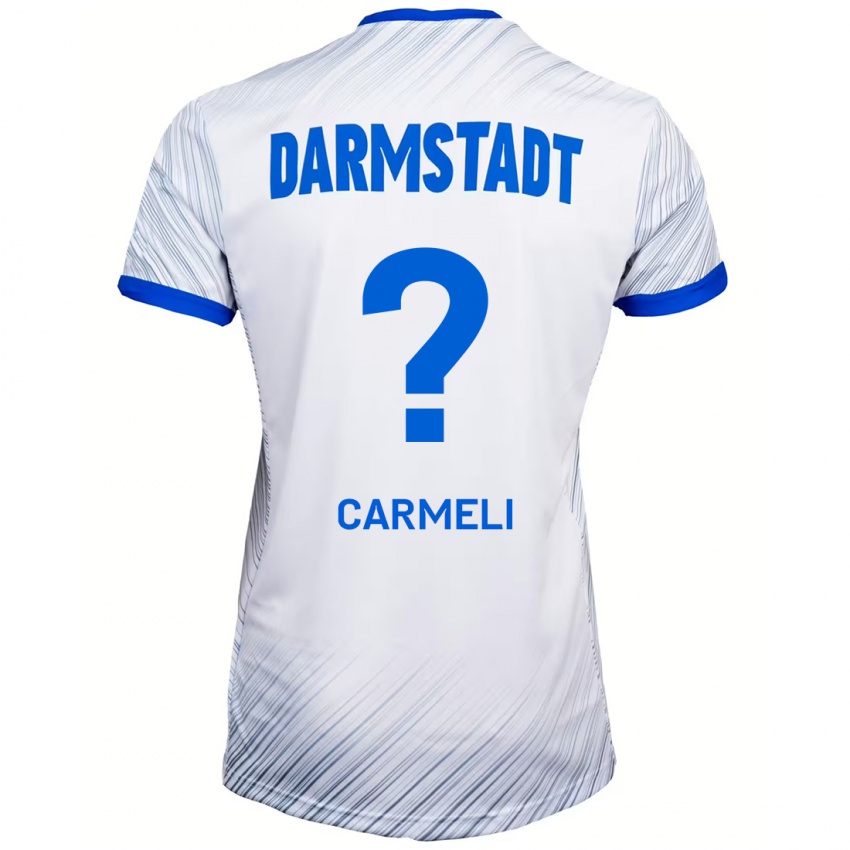 Kinder Liad Carmeli #0 Weiß Blau Auswärtstrikot Trikot 2024/25 T-Shirt