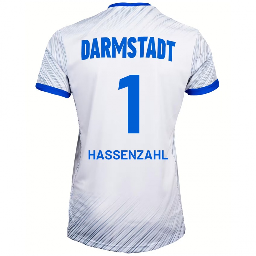 Kinder Leon Hassenzahl #1 Weiß Blau Auswärtstrikot Trikot 2024/25 T-Shirt