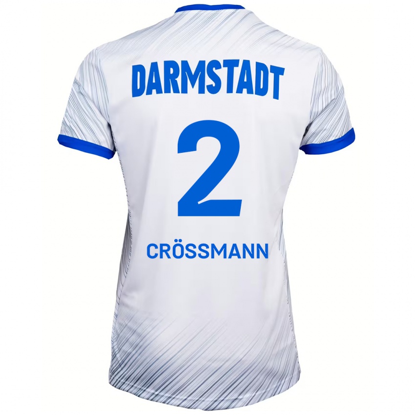 Kinder Elias Crößmann #2 Weiß Blau Auswärtstrikot Trikot 2024/25 T-Shirt