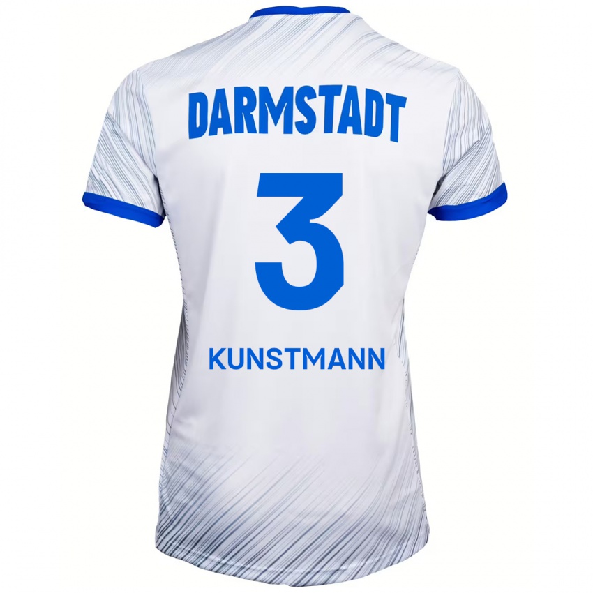 Kinder Kelvin Kunstmann #3 Weiß Blau Auswärtstrikot Trikot 2024/25 T-Shirt