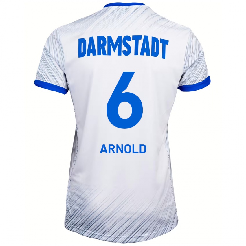 Kinder Tim Arnold #6 Weiß Blau Auswärtstrikot Trikot 2024/25 T-Shirt