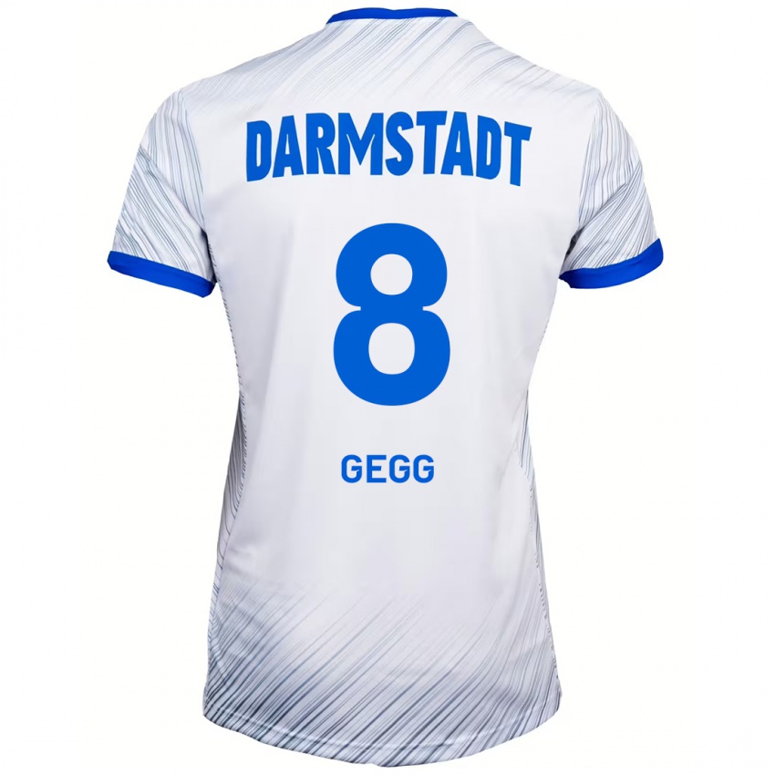 Kinder Samir Gegg #8 Weiß Blau Auswärtstrikot Trikot 2024/25 T-Shirt