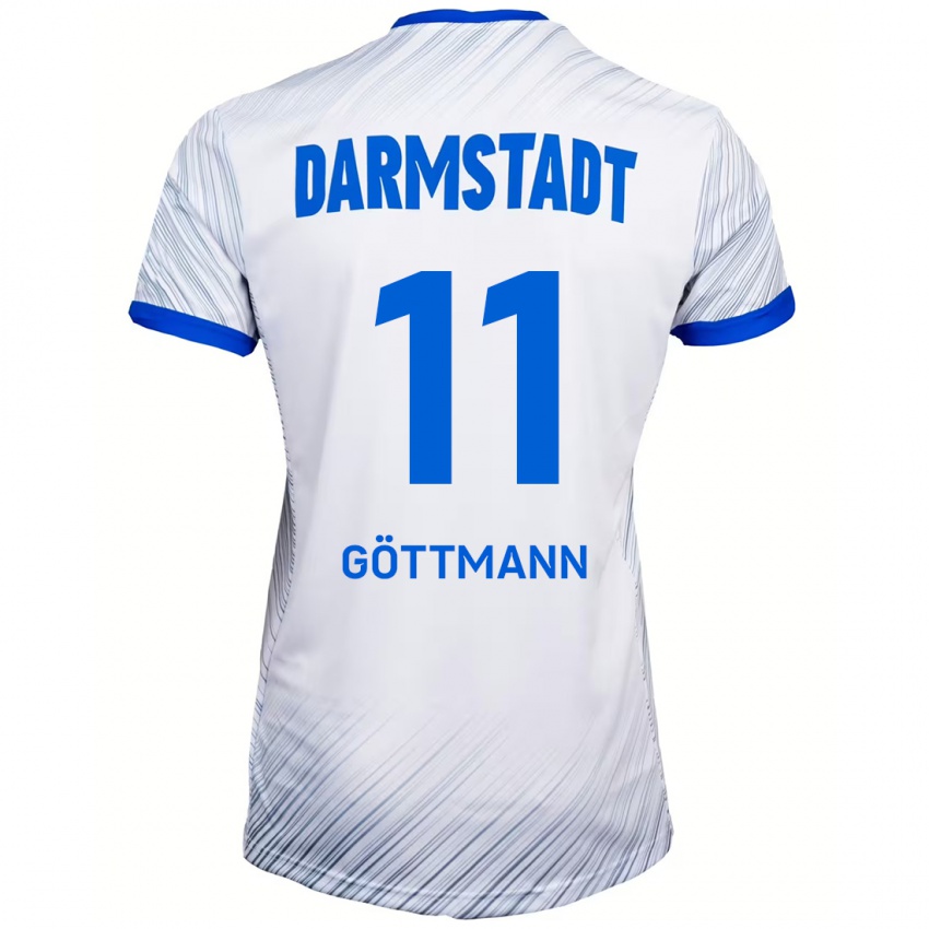 Kinder Levin Göttmann #11 Weiß Blau Auswärtstrikot Trikot 2024/25 T-Shirt