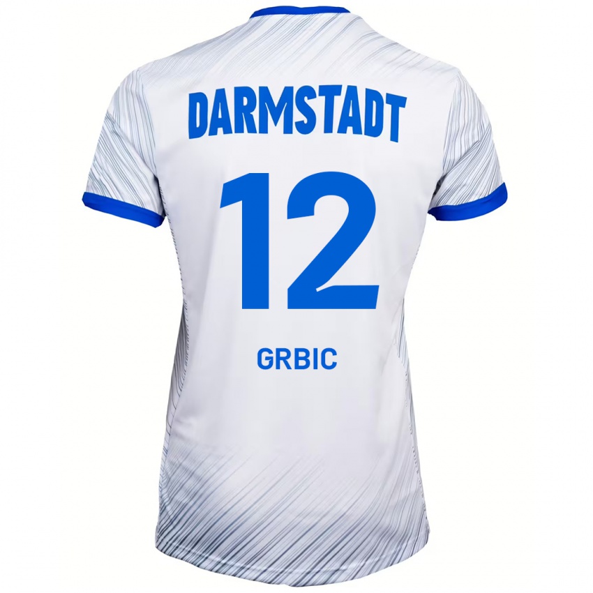 Kinder Viktor Grbic #12 Weiß Blau Auswärtstrikot Trikot 2024/25 T-Shirt