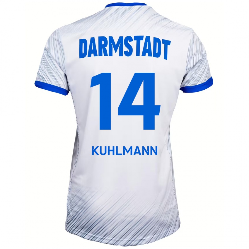 Kinder Marcel Kuhlmann #14 Weiß Blau Auswärtstrikot Trikot 2024/25 T-Shirt