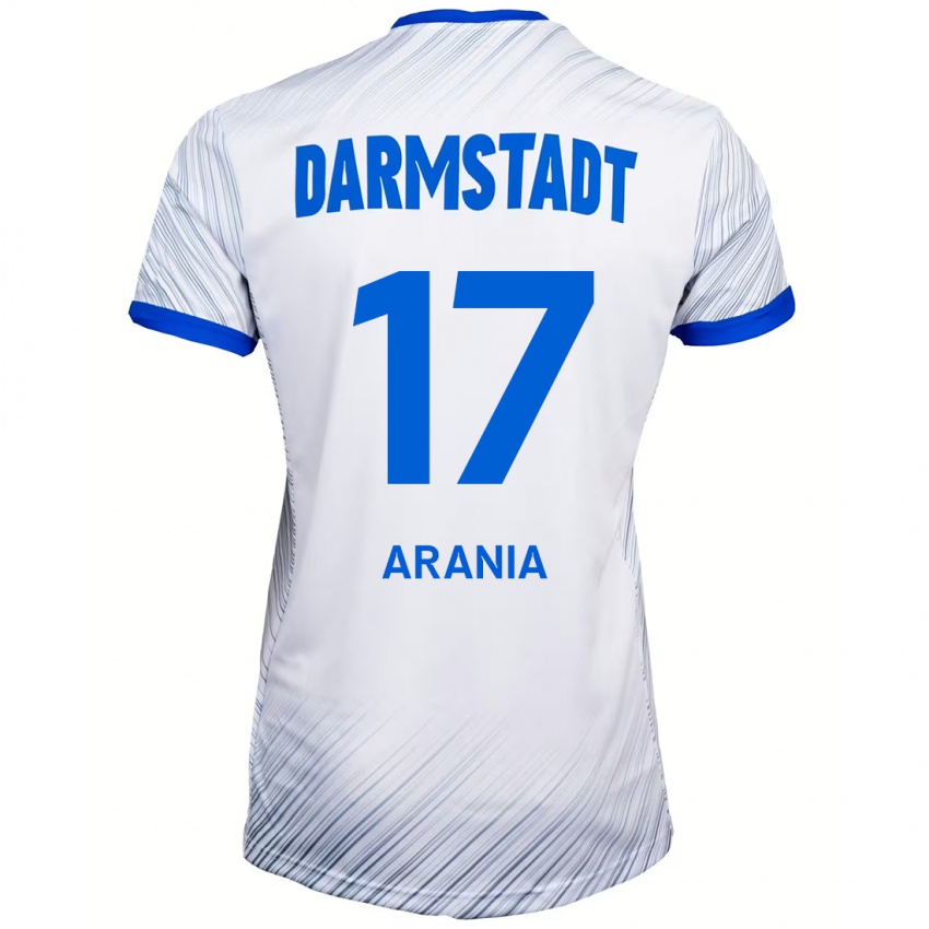 Kinder Asaf Arania #17 Weiß Blau Auswärtstrikot Trikot 2024/25 T-Shirt