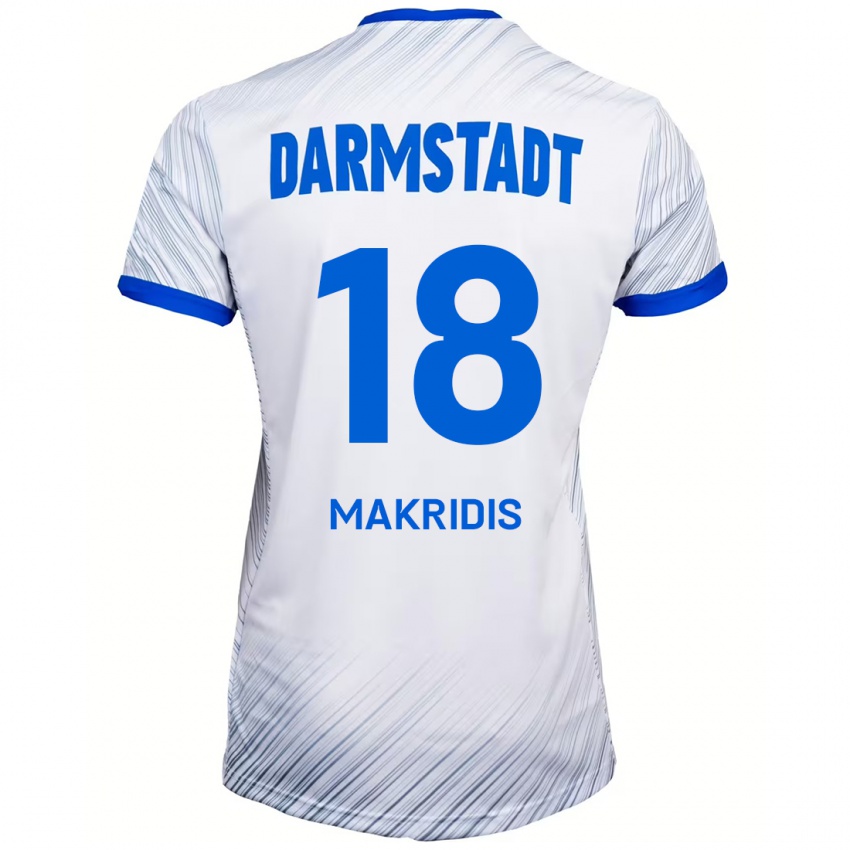 Kinder Georgios Makridis #18 Weiß Blau Auswärtstrikot Trikot 2024/25 T-Shirt