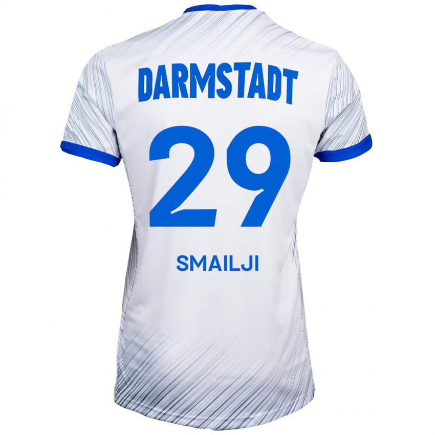 Kinder Esad Smailji #29 Weiß Blau Auswärtstrikot Trikot 2024/25 T-Shirt