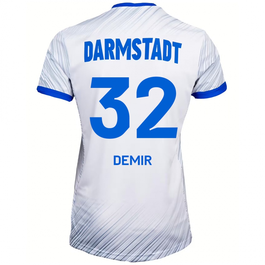 Kinder Lean Demir #32 Weiß Blau Auswärtstrikot Trikot 2024/25 T-Shirt