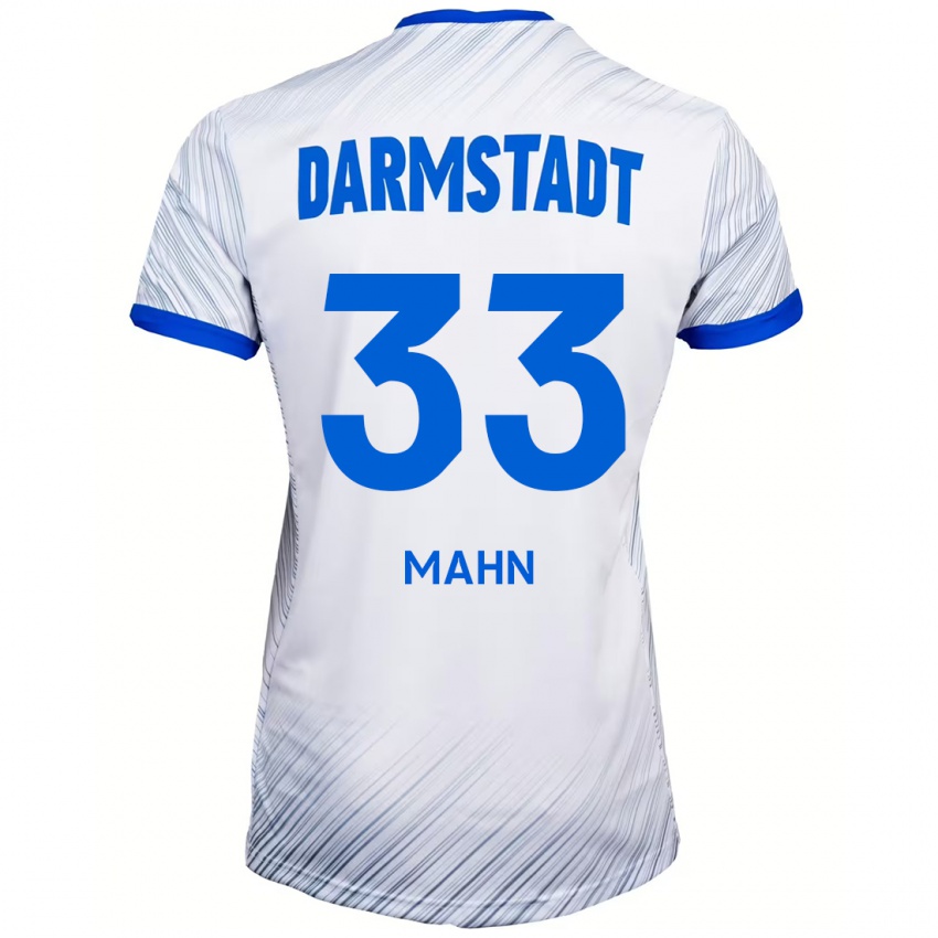 Kinder Jeremy Mahn #33 Weiß Blau Auswärtstrikot Trikot 2024/25 T-Shirt