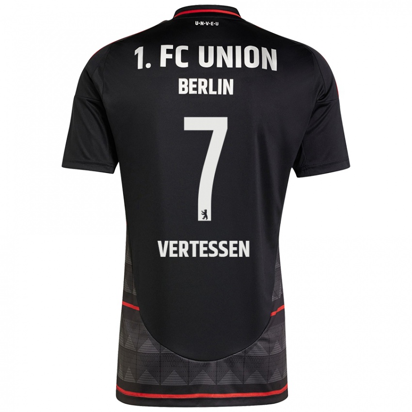 Kinder Yorbe Vertessen #7 Schwarz Auswärtstrikot Trikot 2024/25 T-Shirt