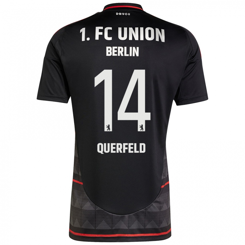 Kinder Leopold Querfeld #14 Schwarz Auswärtstrikot Trikot 2024/25 T-Shirt