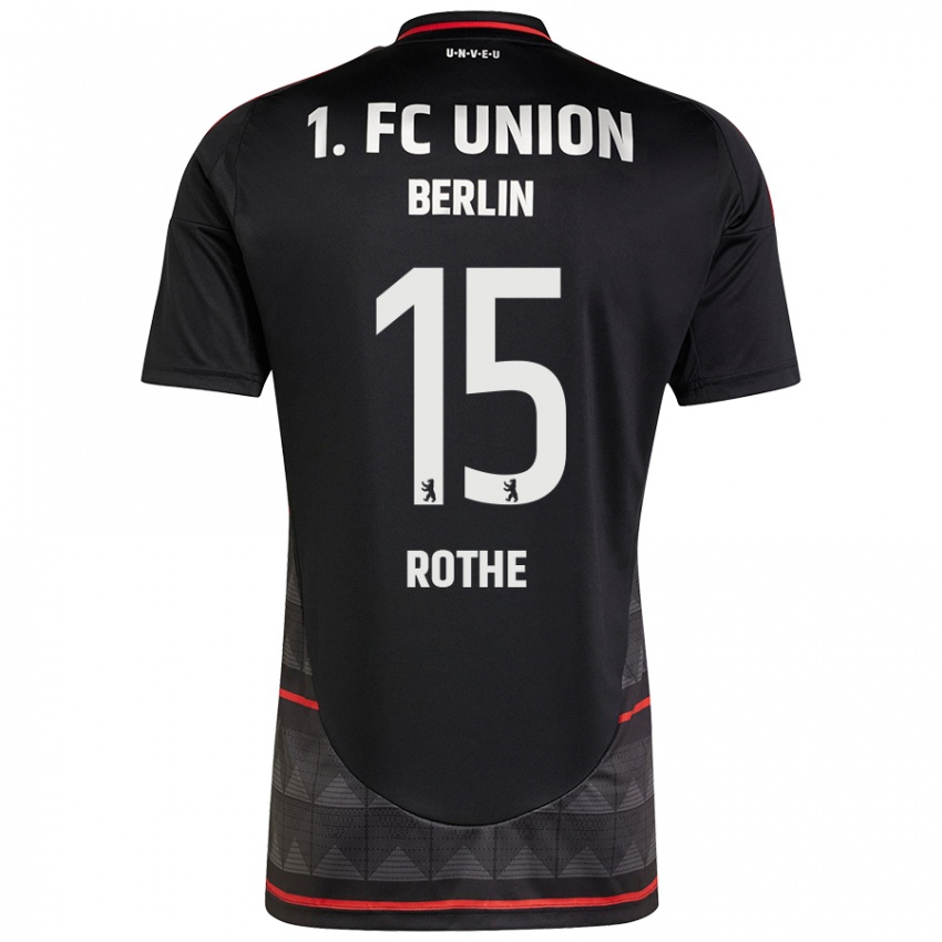 Kinder Tom Rothe #15 Schwarz Auswärtstrikot Trikot 2024/25 T-Shirt