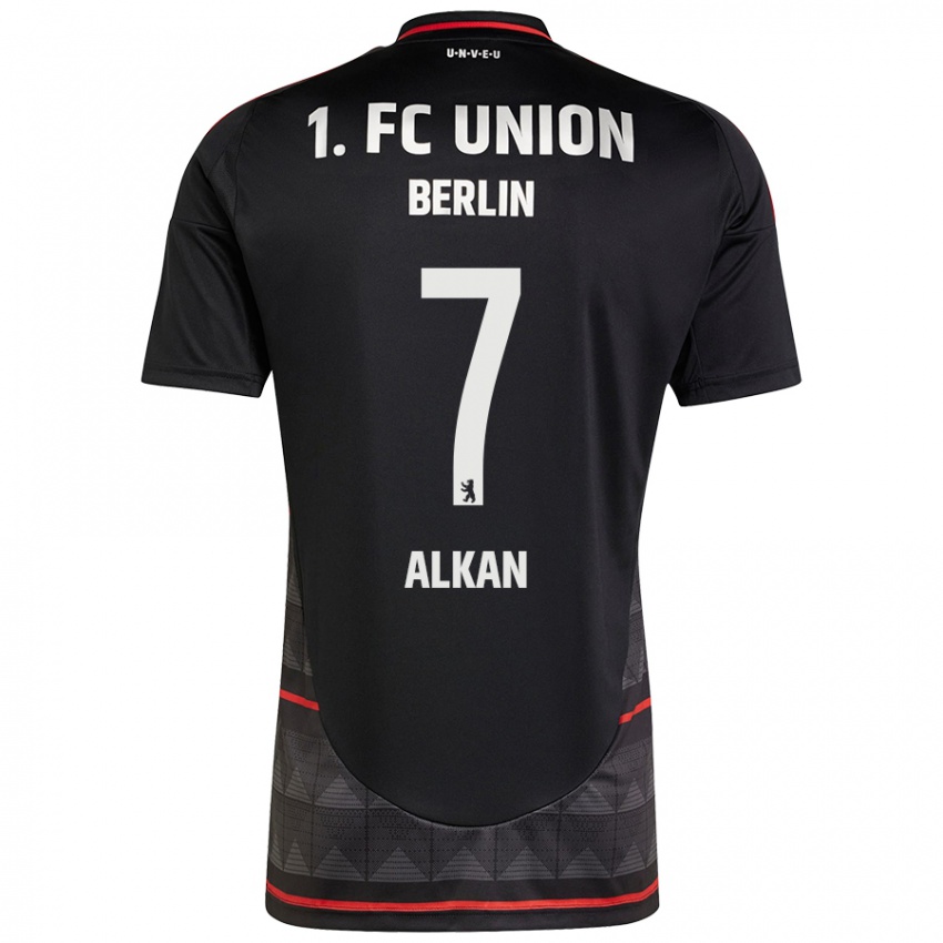 Kinder Musa Alkan #7 Schwarz Auswärtstrikot Trikot 2024/25 T-Shirt