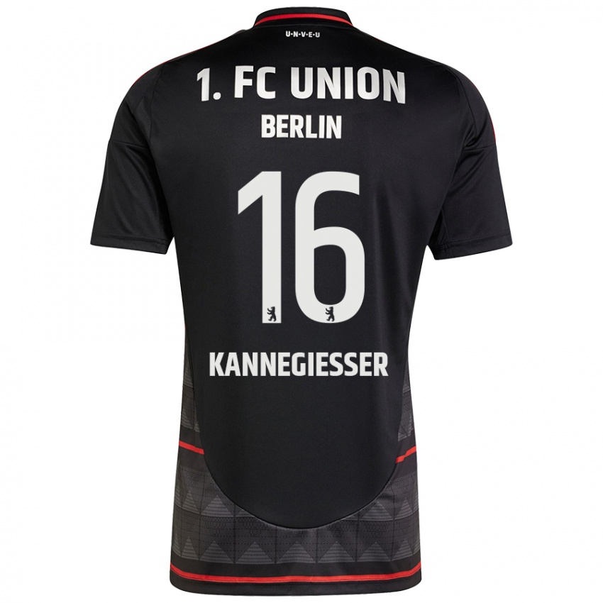 Kinder Tom Kannegießer #16 Schwarz Auswärtstrikot Trikot 2024/25 T-Shirt