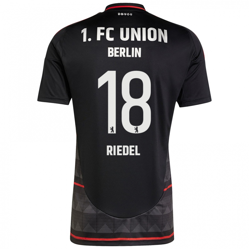 Kinder Aaron Riedel #18 Schwarz Auswärtstrikot Trikot 2024/25 T-Shirt