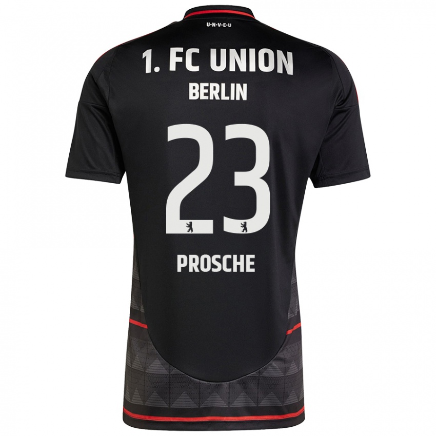 Kinder Leon Prosche #23 Schwarz Auswärtstrikot Trikot 2024/25 T-Shirt