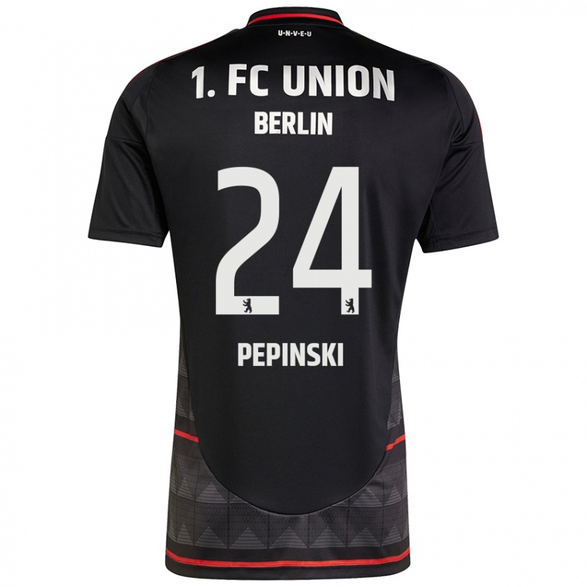 Kinder Louis Pepinski #24 Schwarz Auswärtstrikot Trikot 2024/25 T-Shirt