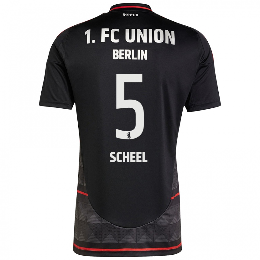 Kinder Luca Scheel #5 Schwarz Auswärtstrikot Trikot 2024/25 T-Shirt