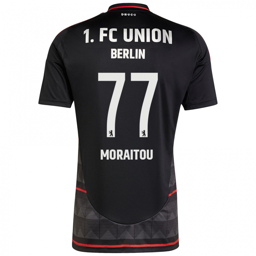 Kinder Athanasia Moraitou #77 Schwarz Auswärtstrikot Trikot 2024/25 T-Shirt