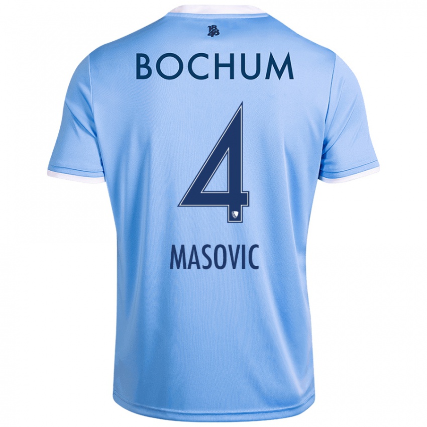 Kinder Erhan Masovic #4 Himmelblau Auswärtstrikot Trikot 2024/25 T-Shirt